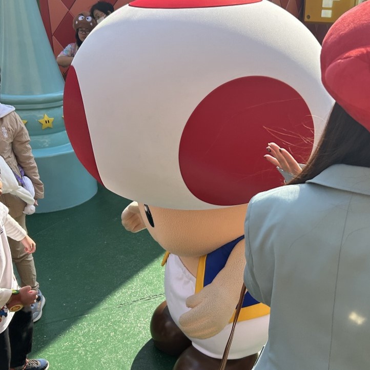 キノピオカフェの外で出会えたキノピオ