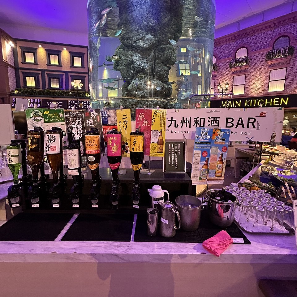 杉乃井ホテルバイキングの日本酒コーナー