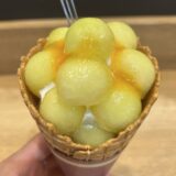Premium TENTEの名物スイーツ おにもりメロンソフトクリーム