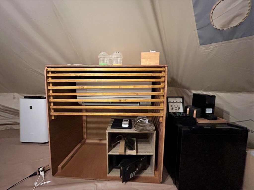 Bub Resort つくばのテント内エアコン・空調設備