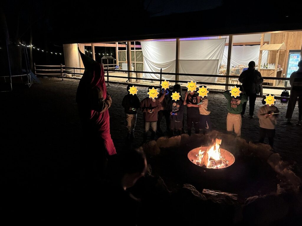 Bub Resort つくばのキャンプファイヤーの様子