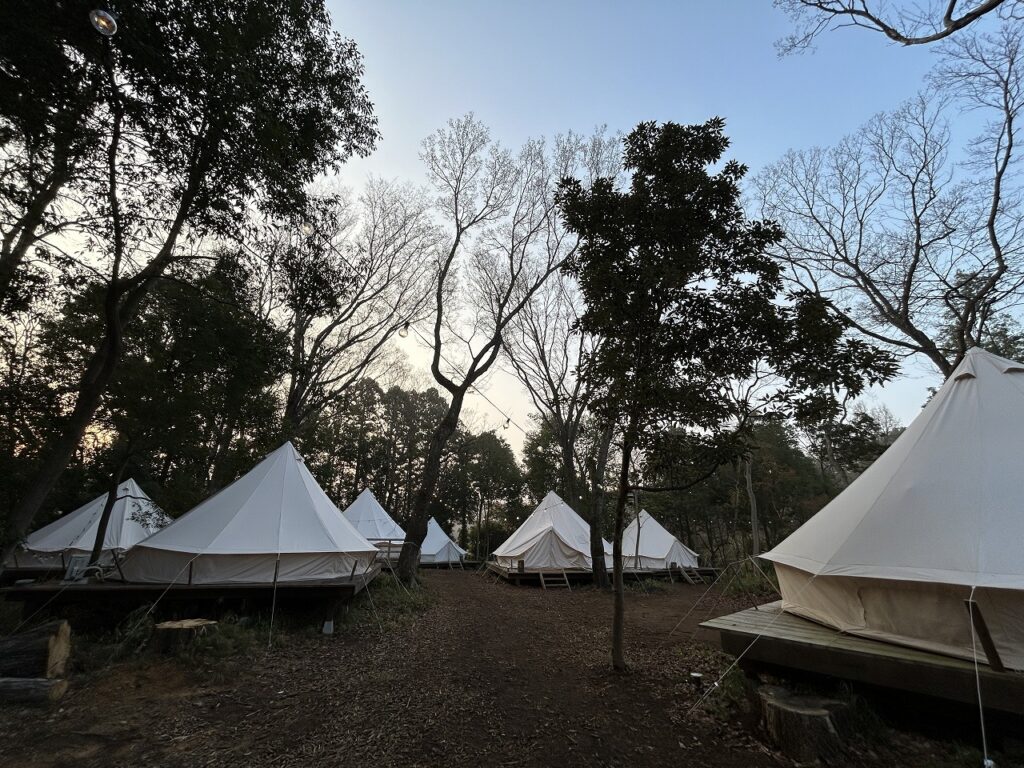 Bub Resort つくばの朝の会場の雰囲気