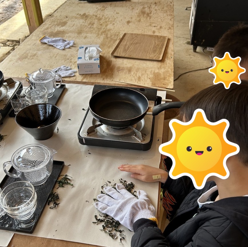 Bub Resort つくばの茶葉作り体験・工程の様子