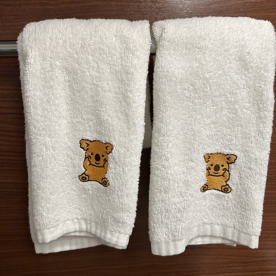 ロッテシティホテル錦糸町コアラのマーチルームのコアラ刺繍入りタオル