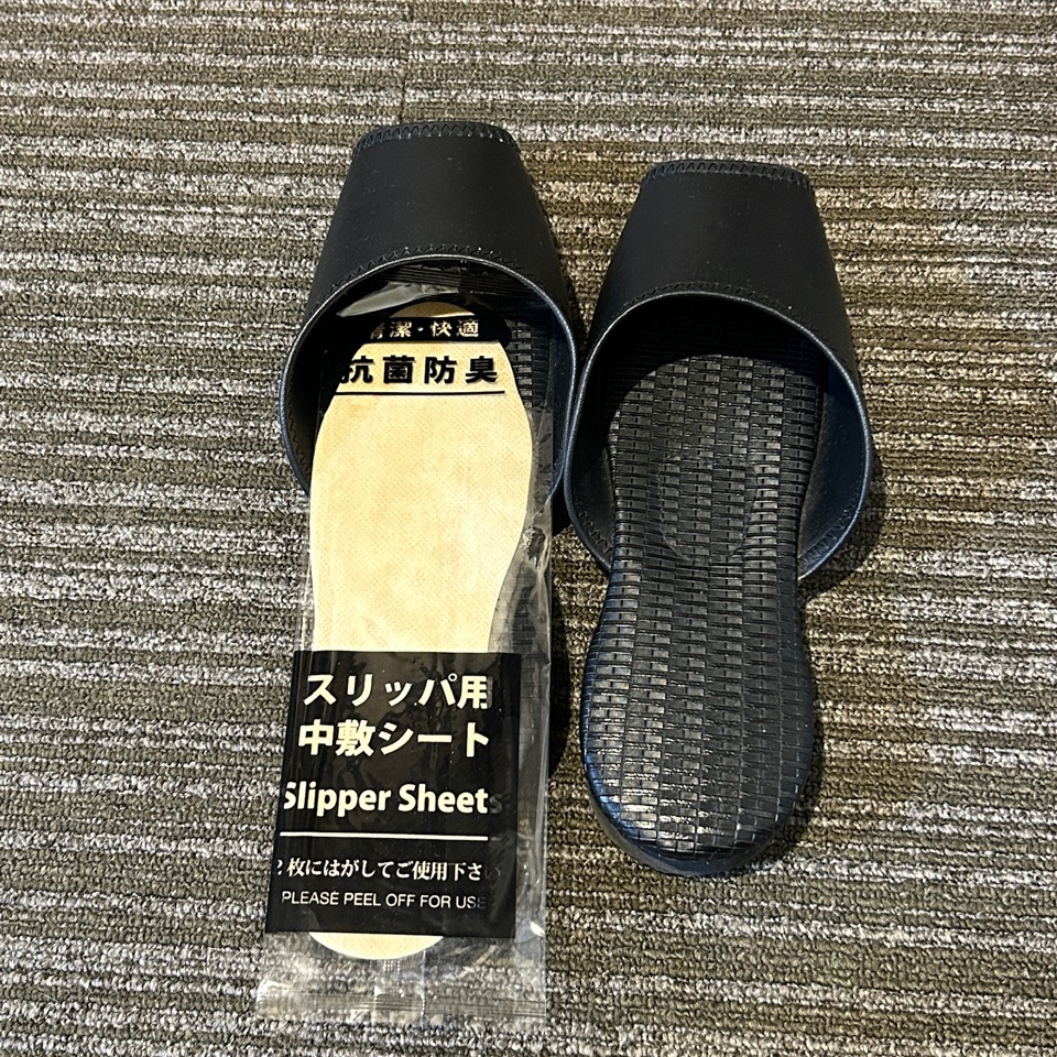 三交インGrande東京浜松町の布製スリッパと専用中敷きシート